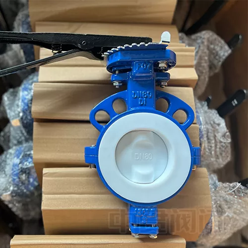 Денені толығымен ptfe төселген көбелек клапанын